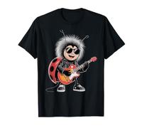 Ladybug Tocando Guitarra Star Lady Bug Rock and Roll Ladybug Camiseta