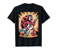 Ladybug Tocando Guitarra Star Lady Bug Rock and Roll Ladybug Camiseta