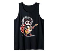 Ladybug Tocando Guitarra Star Lady Bug Rock and Roll Ladybug Camiseta sin Mangas