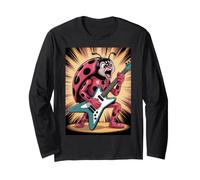 Ladybug Tocando Guitarra Star Lady Bug Rock and Roll Ladybug Manga Larga