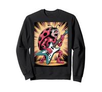 Ladybug Tocando Guitarra Star Lady Bug Rock and Roll Ladybug Sudadera