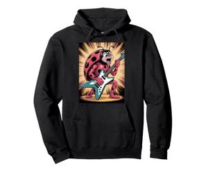 Ladybug Tocando Guitarra Star Lady Bug Rock and Roll Ladybug Sudadera con Capucha