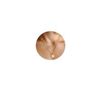 LADYGD Collar de flores de nacimiento en capas para mujer, chapado en oro de 18 quilates, delicado collar con colgante de disco de moneda, joyería de oro, regalos de cumpleaños, 12 meses, Chapado en
