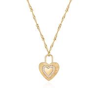 LADYGD Hamsa - Collar con colgante de mal de ojo para mujer, chapado en oro de 14 quilates, circonita cúbica, delicado collar hecho a mano, joyería de oro para regalo, Chapado en oro, No es una piedra