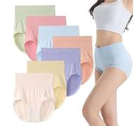 Ladymates - Bragas a prueba de fugas, de algodón, cómodas, de cintura alta, control de abdomen, lavables, reutilizables, para mujeres mayores de 60 años, 7 piezas-A, Altoa única