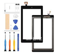 LADYSON 7 "Pulgadas reemplazo de Pantalla digitalizador para Amazon Kindle Fire 7 7th Generation SR043KL (para 7th Generation 2017 Release) Panel de Vidrio táctil Piezas de reparación +Herramientas