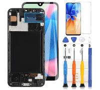 LADYSON Pantalla LCD para Samsung Galaxy A30S A307F Reemplazo LCD Display Digitizer Pantalla Táctil Cristal Panel Assembly 6.4" Kit de Piezas de Reparación con Herramientas (Negro con Marco)