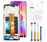 LADYSON Pantalla LCD TFT para Samsung Galaxy A07 5G/A07 4G SM-A075B SM-A076F SM-A076M Pantalla LCD táctil Digitalizador de cristal completo Reparación de repuesto con herramientas (negro con marco)