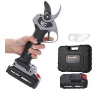 Laecabv Tijeras de Podar Eléctricas, 30mm Tijeras de Podar Profesional Tijeras progresivas, con 2 Piezas 21V/2Ah Litio Batería, Para ramas de jardín, viña, Olivar(LA30GYBK)