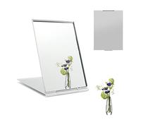 laeeyin Espejo de mano cosmético plegable ultradelgado portátil para viajes, oficina, afeitado, campamento y maquillaje (1 pieza, 11,5 x 8 cm)