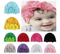 LAEMALLS 10 PCS Baby Sombrero, Beanie Gorra para Bebés, Super Suave, Sombrero de Punto, Elastico Stretch Head Wrap para bebés (0-4 años), accesorio para la fotografía, Otoño Invierno Hut#2