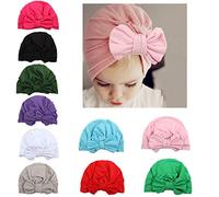 LAEMALLS 10 PCS Baby Sombrero, Beanie Gorra para Bebés, Super Suave Terciopelo, Sombrero de Punto, Elastico Stretch Head Wrap para bebés (0-4 años), accesorio para la fotografía, Otoño Invierno Hut#5
