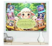 Lämmchen Lillys erste Momente (hochwertiger Premium Wandkalender 2026 DIN A2 quer), Kunstdruck in Hochglanz: 12 erste Male für kleine Schafskinder