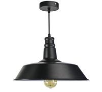 LAES - Lámpara de Techo colgante Metalica Vintage, Negro mate, 38 x 37 mm