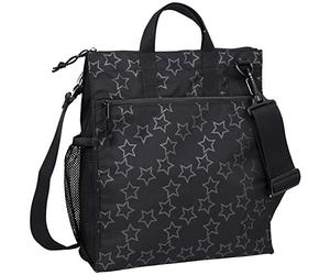 Lässig 1107001406 - Reflective Star, bolsa bandolera para pañales, negro