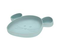 Lässig 1310035485 - Plato de silicona infantil/little chums mouse azul, unisex Lot de 1