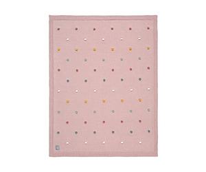 Lässig 1542005799 - Manta de punto para bebé algodón orgánico/knitted blanket gots dots, unisex Lot de 1