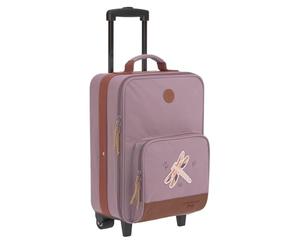 LÄSSIG Adventure Carro para niños con correas de embalaje y ruedas, 46 cm, 18 L, Dragonfly púrpura