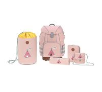LÄSSIG Adventure Juego de mochilas escolares 5 piezas, 40 cm, 15 L, Tipi rosa