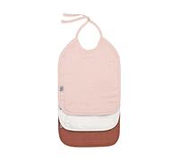 LÄSSIG Babero Unisex de Muselina, Rosa/Leche/Oxidado, Talla única