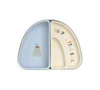 LÄSSIG Baby vajilla infantil silicona plato bol snack plato/Silicone Dish Set Happy Fruits Lemon