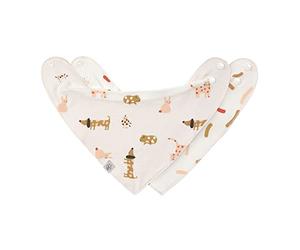 LÄSSIG Bebé Babero Bufanda Triángulo Bufanda Set 2 pcs. botón reversible de algodón orgánico/Baby Bandana Little Mateys spicy orange