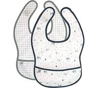 LÄSSIG Bebé Set Babero 2 Pzs. con Protección Repelente al Agua/EVA Bib Garden Explorer Traktor
