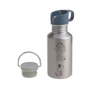 LÄSSIG biberón botella de acero inoxidable sin BPA 500ml niños guardería jardín de infancia a prueba de fugas con tapón/Bottle Stainless Steel Happy prints animal
