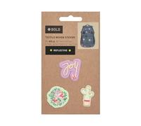 Lässig BOLD Textil Tejido Pegatinas autoadhesivas accesorios de viaje-equipaje pegatinas para niños para la escuela (3 piezas)/BOLD Match Textile Sticker