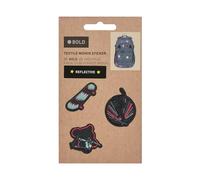 Lässig BOLD Textil Tejido Pegatinas autoadhesivas accesorios de viaje-equipaje pegatinas para niños para la escuela (3 piezas)/BOLD Match Textile Sticker
