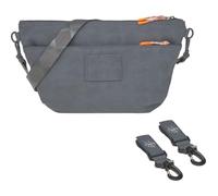 LÄSSIG Bolsa de hombro organizadora para cochecito de bebé Bolsa para cochecito in nganche para carrito/GRE Buggy Bum Bag anthracite