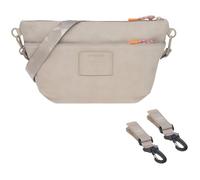 LÄSSIG Bolsa de hombro organizadora para cochecito de bebé Bolsa para cochecito incl. enganche para carrito/GRE Buggy Bum Bag humus
