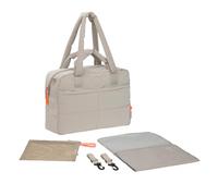 LÄSSIG Bolso cambiador con asa de transporte y cambiador, fijación para cochecito, repelente al agua/GRE Everyday Bag beige