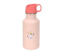LÄSSIG Botella de acero inoxidable sin BPA, 500 ml, para niños, guardería, jardín de infancia, a prueba de fugas, con tapón deportivo/Bottle Stainless Steel Sunny Explorer rose/pink