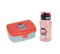 LÄSSIG Set de fiambrera y botella para beber - Set de almuerzo con fiambrera y botella para beber (460 ml)/Tiny Drivers Fire Engine