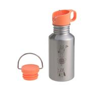 LÄSSIG Botella para niños de acero inoxidable 500 ml Nature | Guardería, colegio, resistente, irrompible, impermeable, sin BPA