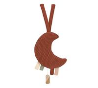 LÄSSIG caja de música para bebé algodón orgánico buenas tardes, buenas noches/Knitted Musical Moon rust
