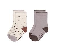 LÄSSIG Calcetines antideslizantes unisex para niños Juego de 2/ Tiny Farmer lila Talla 23-26