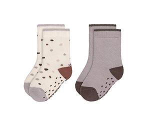 LÄSSIG Calcetines antideslizantes unisex para niños Juego de 2/ Tiny Farmer lila Talla 27-30