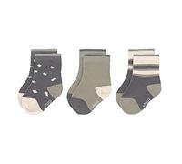 LÄSSIG Calcetines unisex para bebés y niños pequeños Juego de 3/ Antracita/ olivo Talla 12-14
