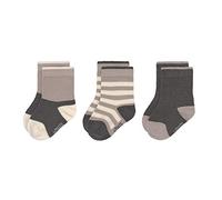LÄSSIG Calcetines unisex para bebés y niños pequeños Juego de 3/ Antracita/ topo Talla 12-14