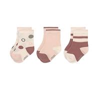 LÄSSIG Calcetines unisex para bebés y niños pequeños Juego de 3/ Blanco hueso/ rosa empolvado Talla 12-14