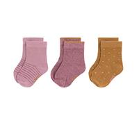 LÄSSIG Calcetines unisex para bebés y niños pequeños Juego de 3/ Palo de rosa Talla 27-30