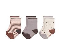 LÄSSIG Calcetines unisex para bebés y niños pequeños Juego de 3/ Tiny Farmer lila Talla 15-18