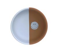LÄSSIG Cuenco infantil de silicona para bebé, diseño de emoticonos
