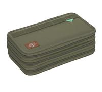 Lässig Estuche de Lápices Completo 20 Piezas, School Triple Pencil Case, Verde (Olive), Talla única