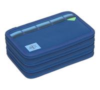 Lässig Estuche para lápices Unique School Triple Pencil Case Slim Dark Blue Azul