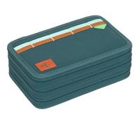 Lässig Estuche para lápices Unique School Triple Pencil Case Slim Dark Green Verde Oscuro