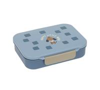 LÄSSIG Fiambrera infantil para el desayuno sin BPA con separador extraíble/Bento-Lunchbox Pattern Party blue/green