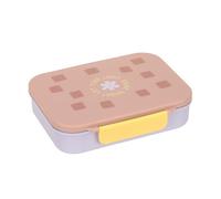 LÄSSIG Fiambrera infantil para el desayuno sin BPA con separador extraíble/Bento-Lunchbox Pattern Party rose/lilac